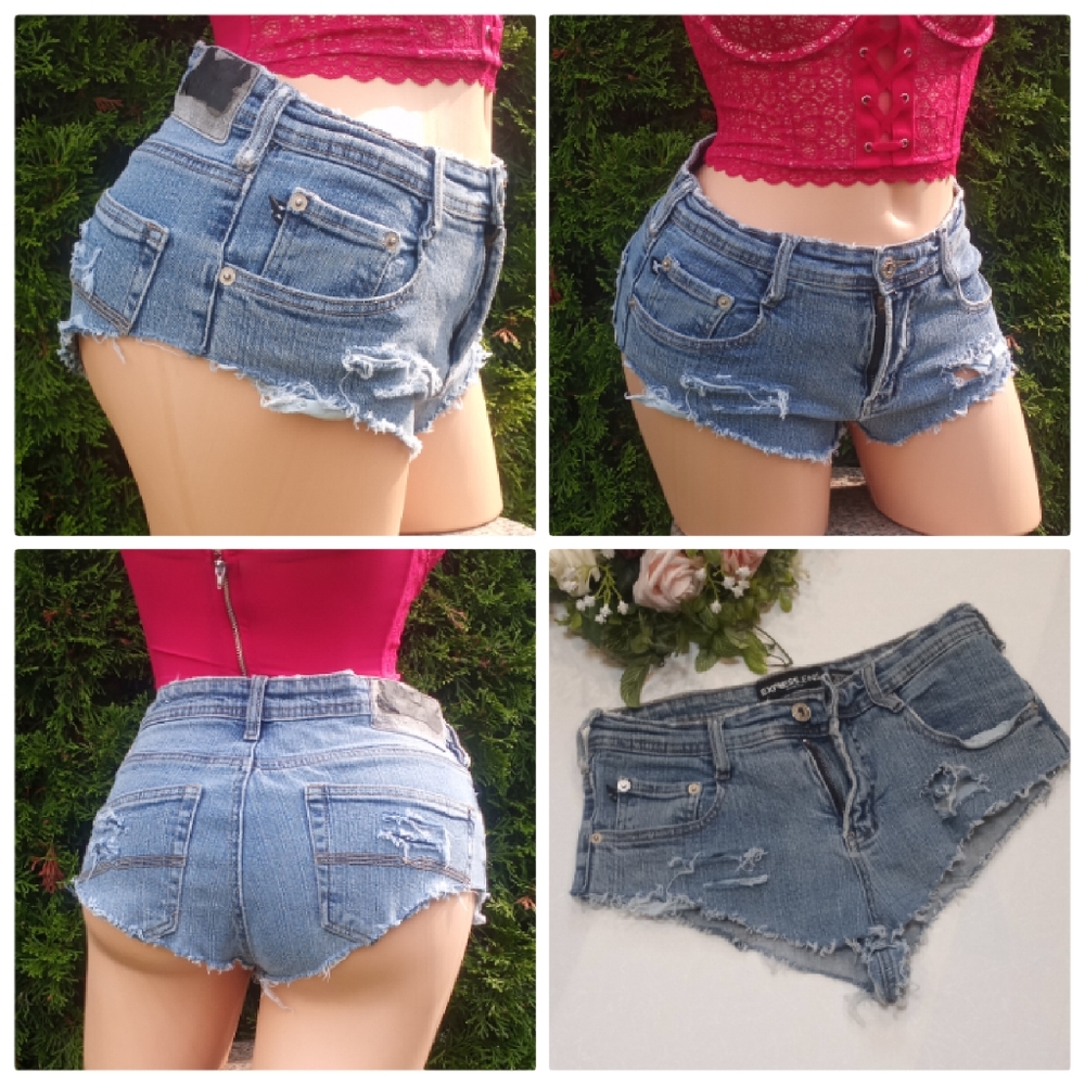 Vintage Denim Micro Cheek Doll Booty short